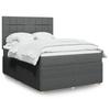 VidaXL Slatted Bed Base with Mattress Dark Grey 140x190cm Fabric 3292052