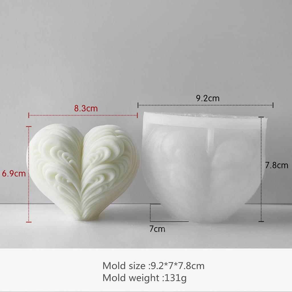 Любовь свеча ручной работы подарок смола гипс форма DIY изготовление свечей День святого Валентина в форме сердца ароматическая свеча изготовление силиконовый cand