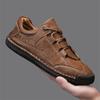 Fashion Brown Shoes for Men Genuine Leather Casual Shoes Size 48 Outdoor Hiking Sneakers Men Breathable Mens Shoes Zapatos De Hombre