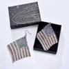 2025 2pcs American Flag Earrings For Women Patrioti Drop Dangle Earrings Alloy Mesh Hook Earrings