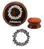 Printtoo Leaf Wreath Round Wooden Rubber Stamp Scrap-booking Craft Textile Block-2