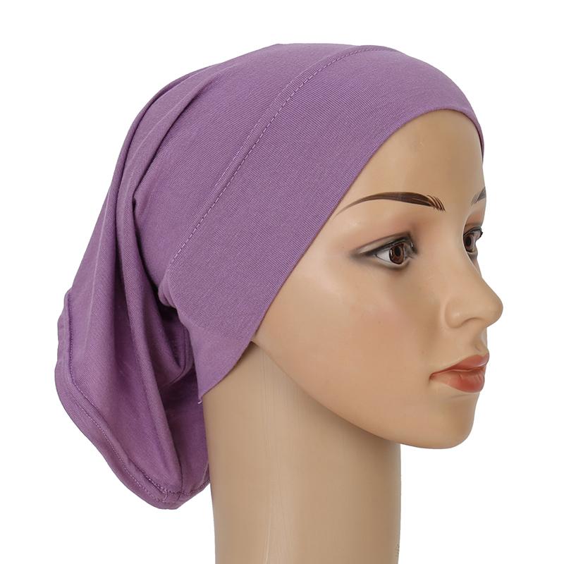 Women Soft Cotton Under Scarf Cap Turban Ready Wear Hijab Cap Female Headscarf Bonnet Hijabs Head Wraps For Women