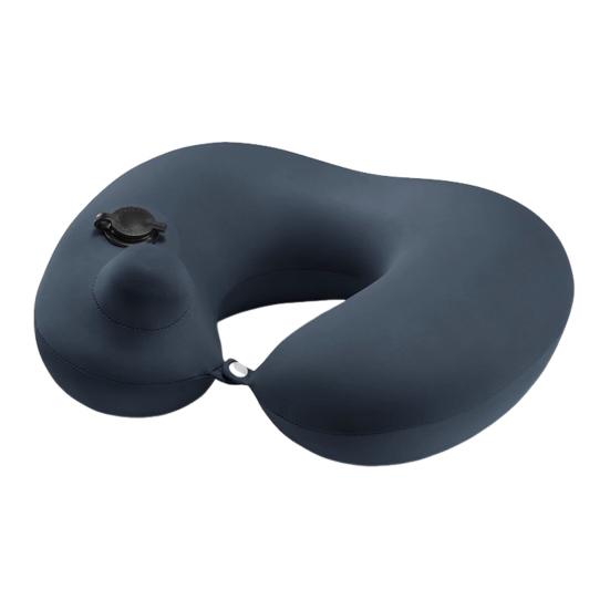 Inflatable U-shaped Pillow with Self-filled Design Built-in Air Pump Lightweight Portable Neck Support