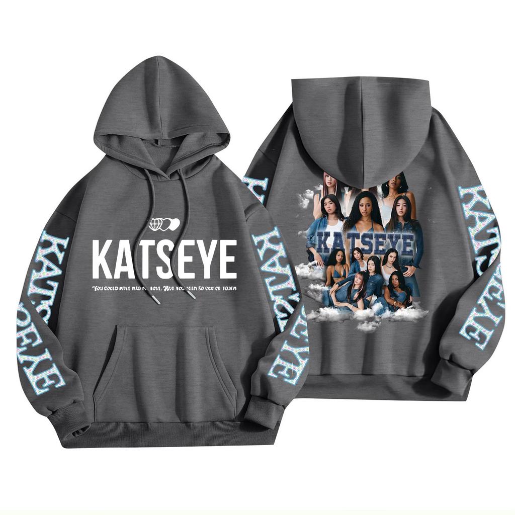 Унисекс Модный Легкий Пуловер с Длинным Рукавом и Карманами Толстовка с Принтом