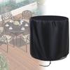 Прочная черная круглая скатерть Оксфорд для уличного патио, защита от дождя, пыли, ветра