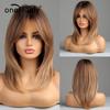 Long Straight Blonde Wig Bob Synthetic Wigs for Women Lolita Party Natural Wigs High Temperature Hair