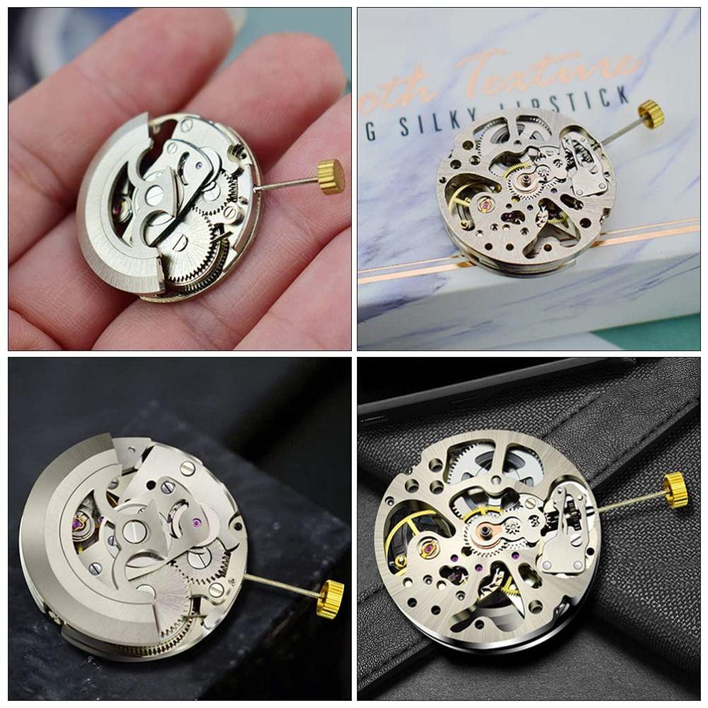 White Movement Watch Movement 3 Pin Design Single Calendar Watch Movement Replacement 3 Hands Automatic Mechanism