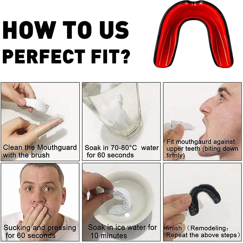 Защитная капа для рта, профессиональная капа для контактных видов спорта, регби, 2 шт.