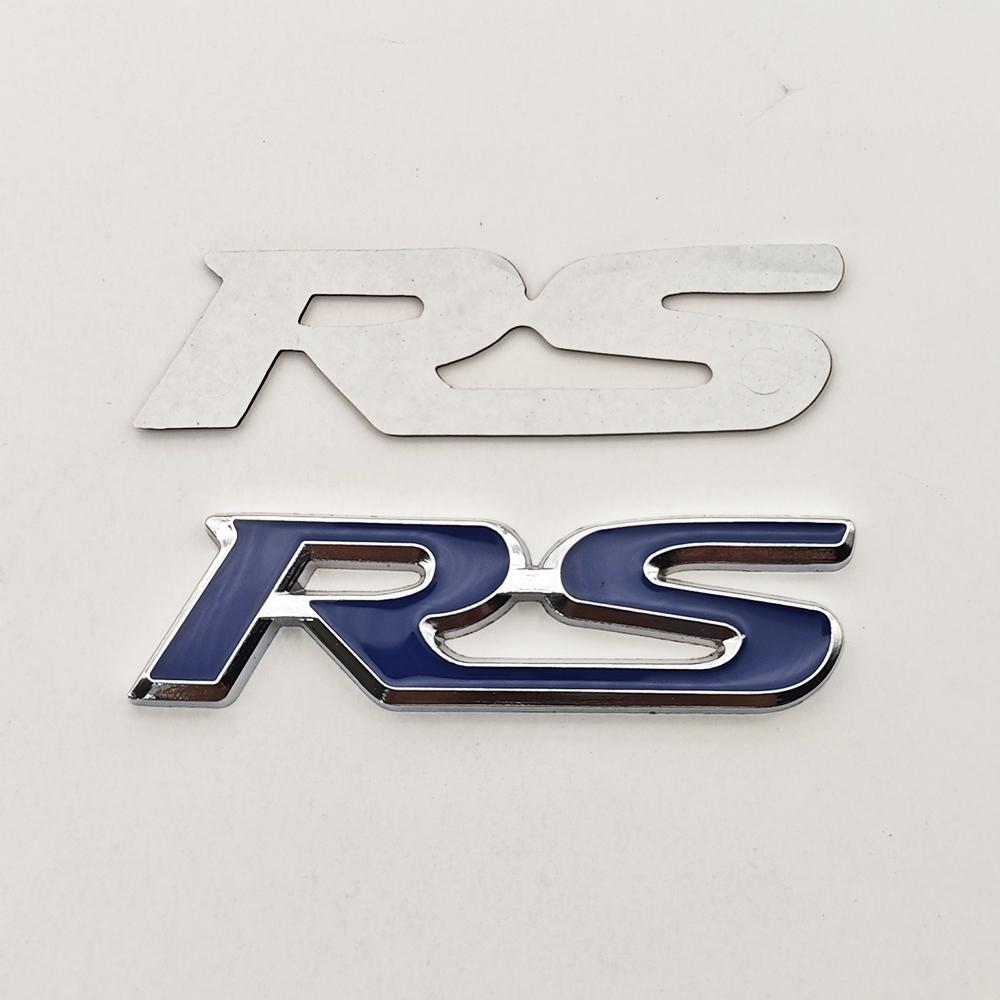 3D Metal Car Sticker RS Logo Badge Rear Trunk Fender Front Grill Emblem For Honda FIT Jazz Civic HRV Jade City CRV Acceessories