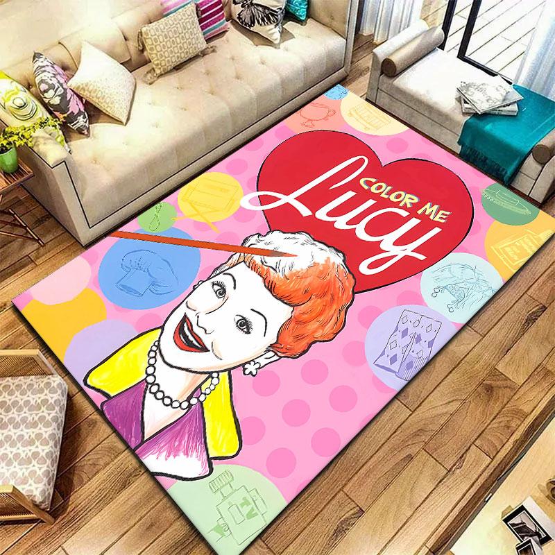 I Love Lucy Carpet Rug for Living Room Bedroom Home Sofa Decoration,Kids play Non-slip Floor Mat