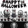 Новые товары для Хэллоуин-вечеринки, украшение для Хэллоуин-вечеринки, скатерть, бумажный поднос, баннер, атмосфера, украшения на Хэллоуин для дома