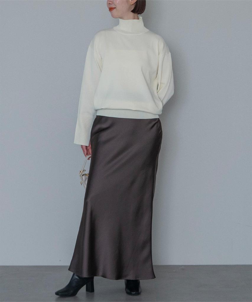 Yours BEXU1681 High Neck Drop Shoulder Oversized Size M Women's Knit, Ivory,