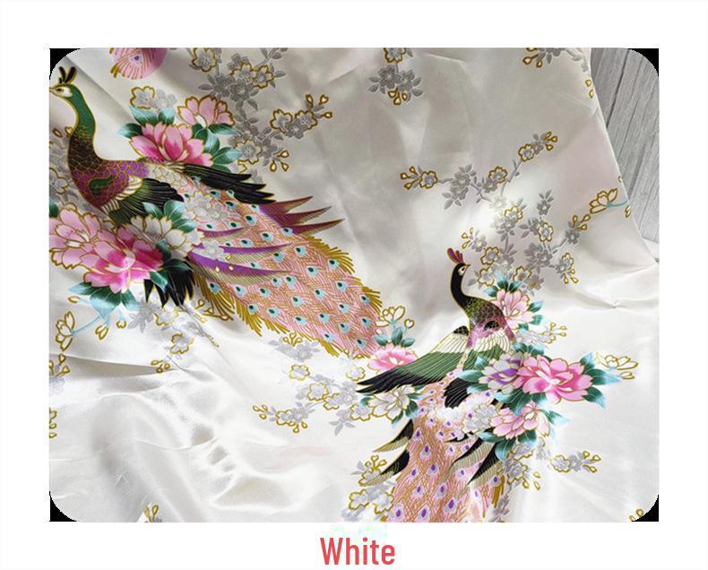 «Ткань ципао с принтом из атласного шелка и лента для головного убора»