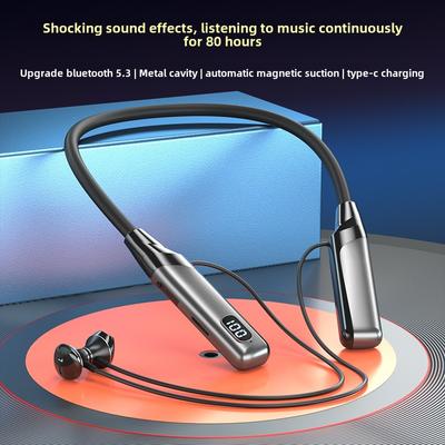 Bluetooth-наушники с шейным креплением, сверхдолговечность, шумоподавление, беспроводные наушники, спортивные наушники