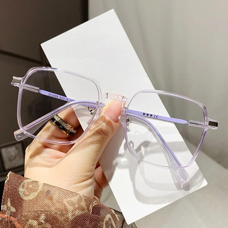 Фотохромные пресбиопические очки Большая оправа показывает маленькое лицо Очки Мужские Женские Очки с защитой от синего света Диоптрии от 0 до +4.0