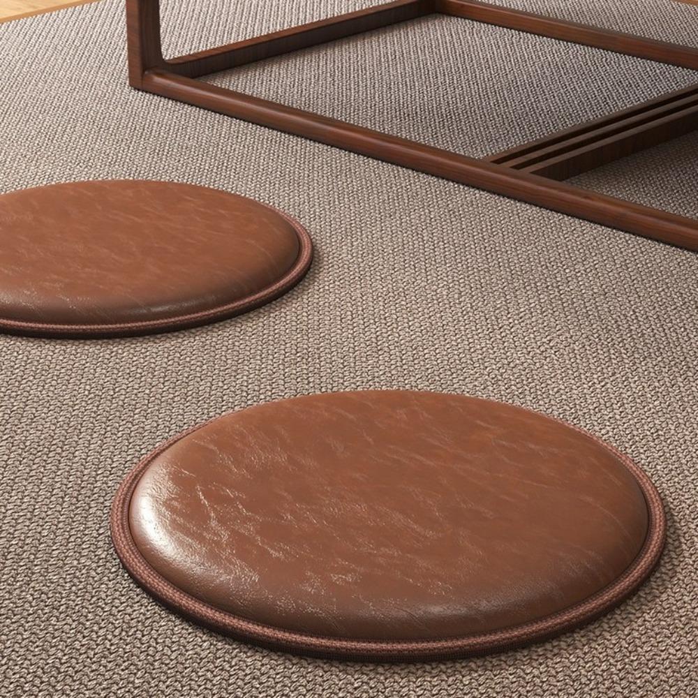 Round Leather Cooling Cushion Japanese Style Bay Window Pad Stool Pad Sitting Seat Pad  Hotel