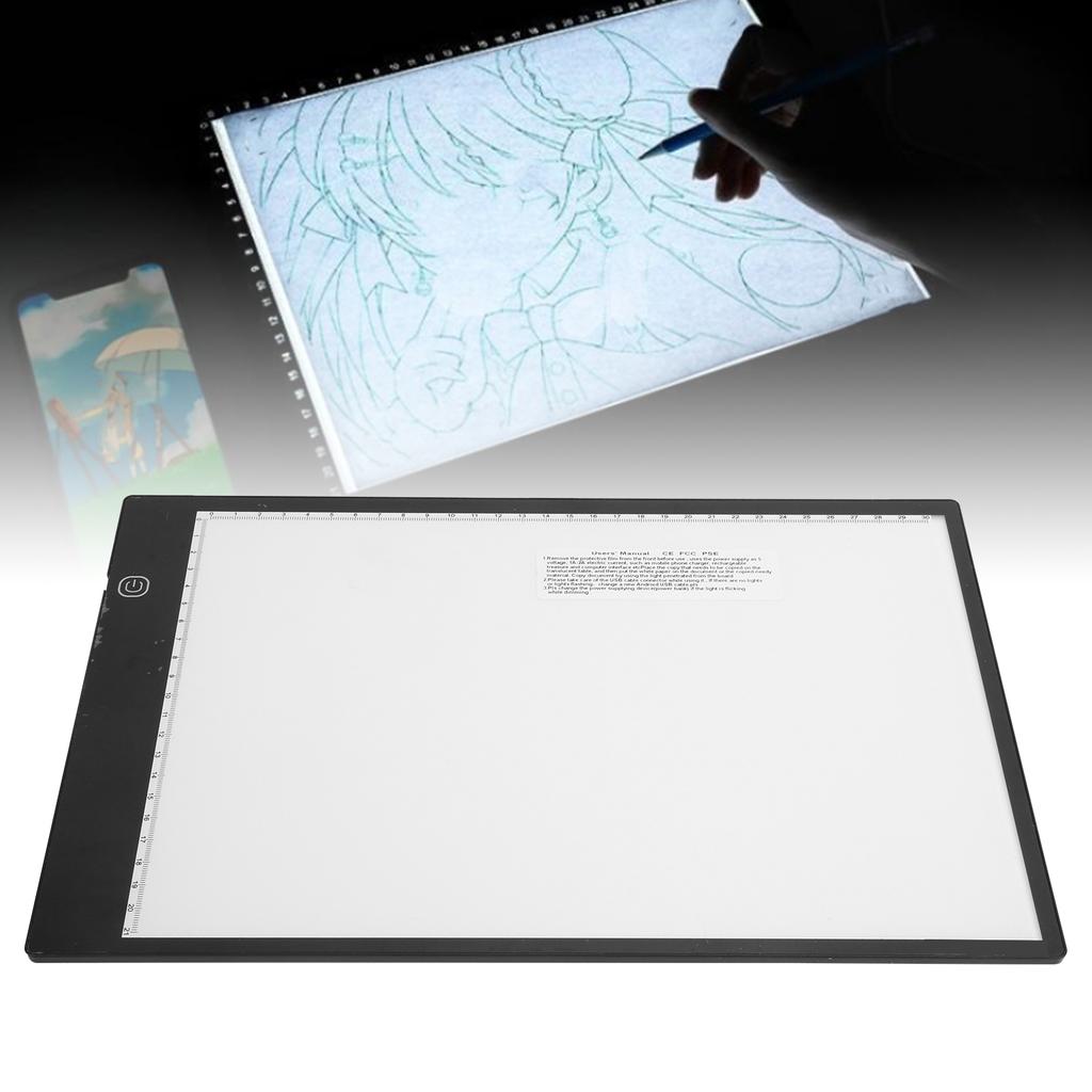 Portable Light Box LED Tracing Drawing Board Adjustable Brightness for Artist Kid Painting Graffi