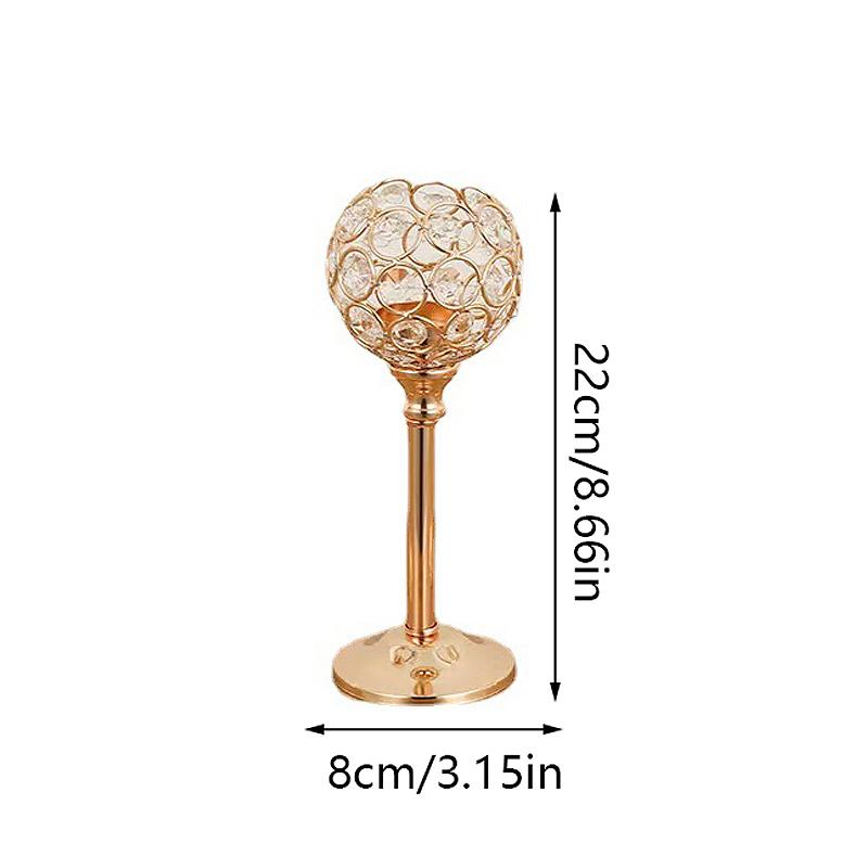 Винтажный хрустальный подсвечник, золотой подсвечник для чайных свечей, центральный элемент стола, подставка для свечей, рождественская свадебная вечеринка, украшение для дома