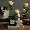 Resin Crafts Skulls Pencil Storage Bucket Funny Skeleton Toothbrush Holder  Ghost Festival