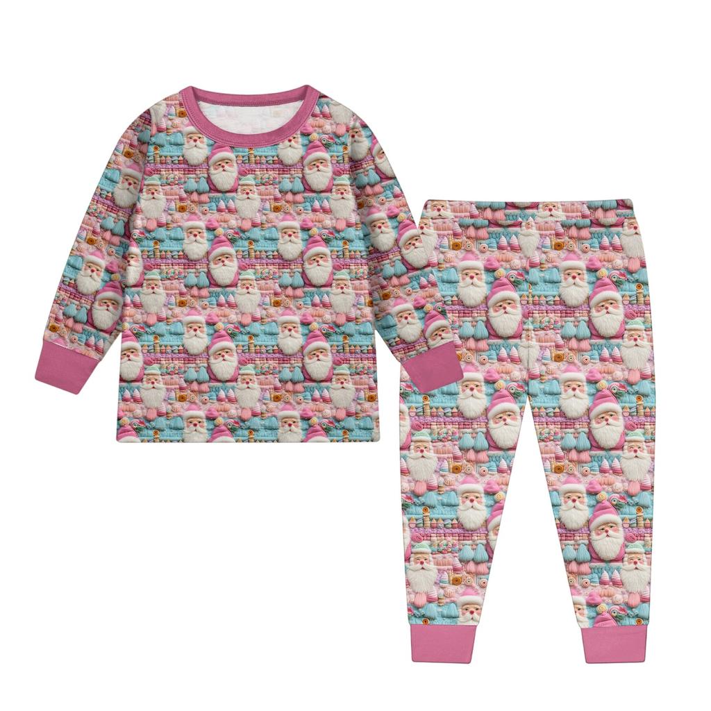 Детский модный костюм юбка топ с круглым вырезом и длинными рукавами брюки