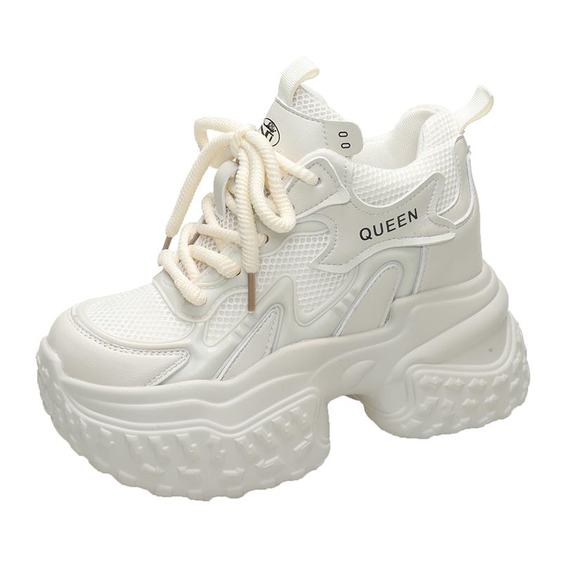Fashion Summer Breathable Mesh Sneakers Thick Bottom Sports Shoes 2025 New Women Wedges Casual Chunky Shoes High Platform Sneakers