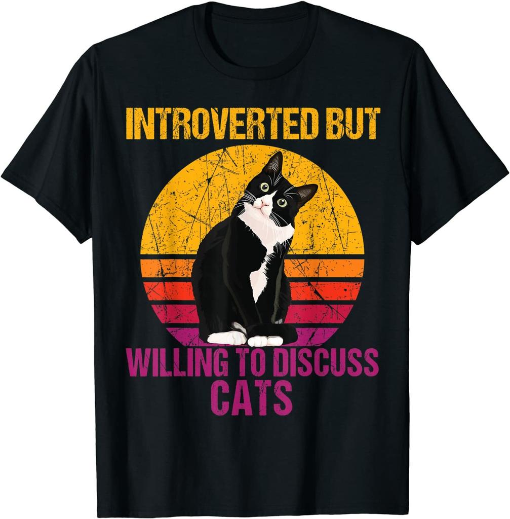 Introverted But Willing To Discuss Cats T-Shirt