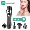 4 In 1 Epilator USB Rechargeable Protable Trimmer Hair Remover for Women Body Facial Eyebrow Razor Mini Skin Epilator Trimmer