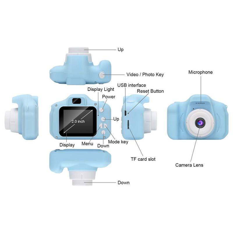 Mini Sd Video Smart Shooting Children Digital Camera 2.0 Inches Screen Ips Full Screen Display