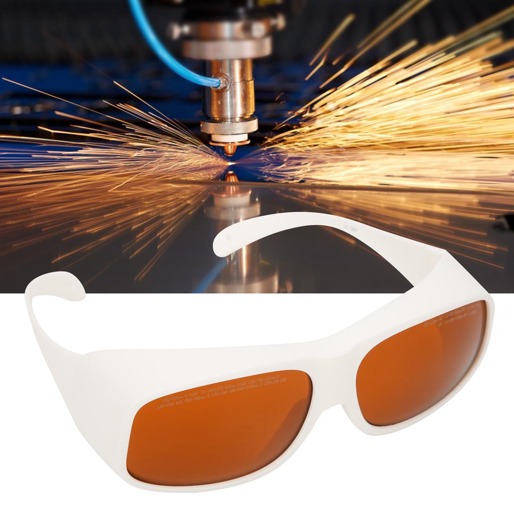 Safety Laser Glasses 532nm 1064nm Wavelength Protective Goggles Wearproof for Eye Protection(White )