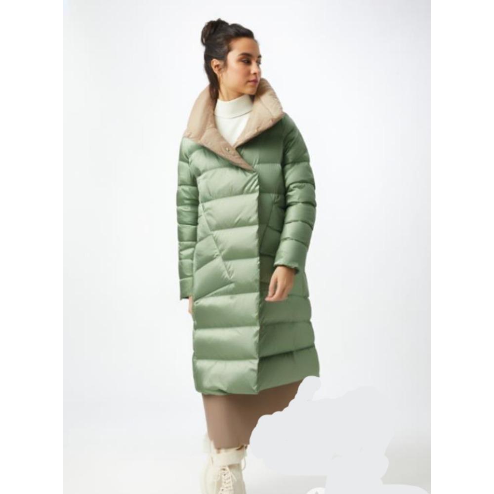 Двусторонний длинный пуховик Водолазка весна-осень Белая теплая парка на утином пуху Черный Золотой Серый Голубой Зеленый Белый S-5XL