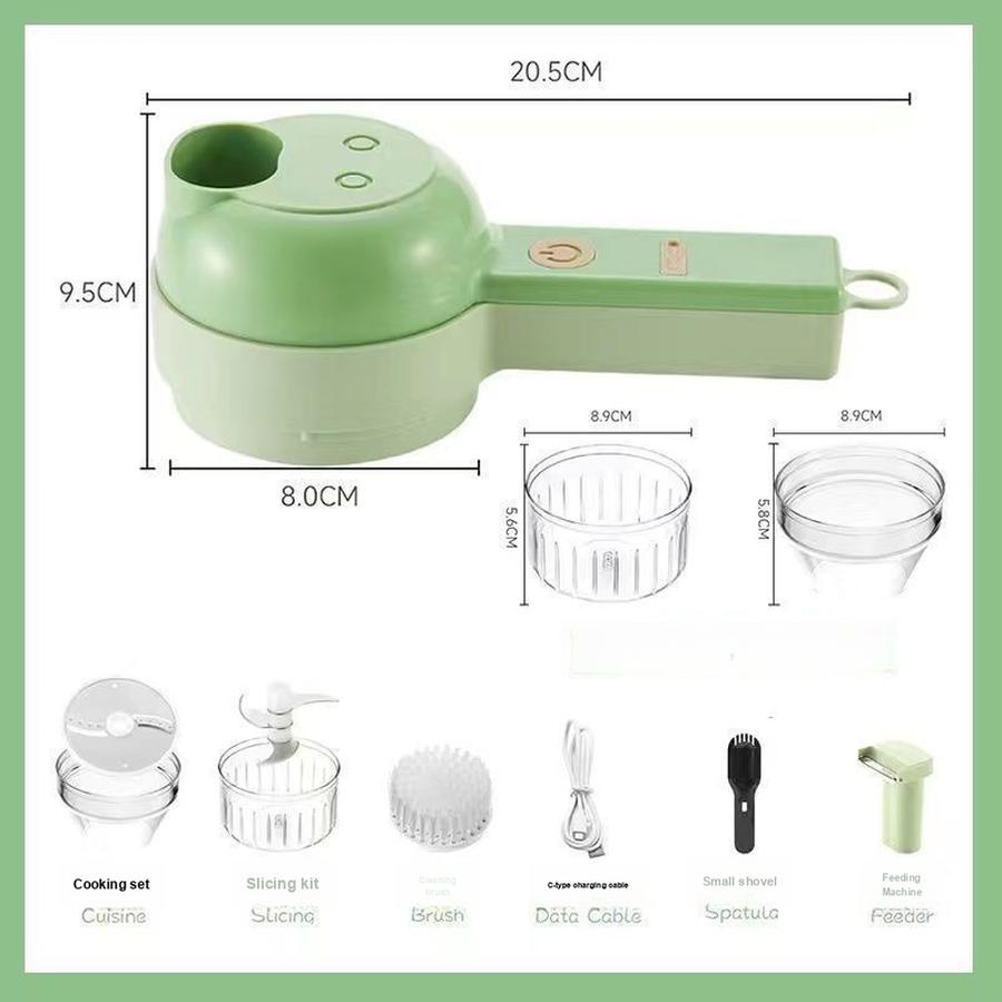 Multifunctional Vegetable Chopper Chili Ring Onion Slicer Ginger Paste Garlic Slices Electric Garlic Crusher Artifact