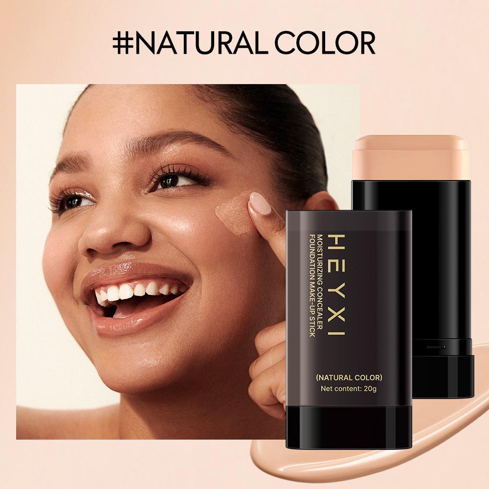 HEYXI Foundation Concealer Makeup Stick 20g, Moisturizing Full Coverage Cream Stick, Natural Skin Tone for Covering Blemishes, Portable Face Makeup