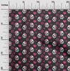 Georgette Viscose Fuschia Pink Fabric Skull Sewing Craft Projects Fabric Prints By Yard 42 Inch