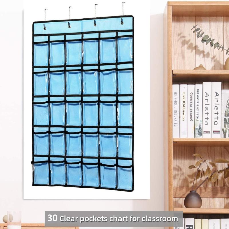30 Карманов Навесной Органайзер для Телефонов Сумка для Хранения на Дверь Нумерованные Настенные Карманы для Телефонов Для Классной Комнаты Офиса Общежития