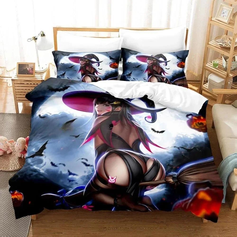 3D Printing Sexy Girls Overwatch Bedding Set Duvet Cover Sheet Pillowcase Bed Full Queen King Size Comforter Bedroom
