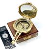 Brunton Nautical Geological Compass In Wooden Box Soldiers Military Transit Surveying or Geology Thumb Compass In a Wood Box