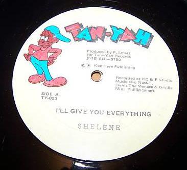 12-дюймовая пластинка SHELENE Ill Give You Everything Straigh TY033 TANYAH США Регги Ска Даб Б/у