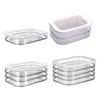 Clear Kitchen Refrigerator Organiser Box For Meal Preparation Dishwasher Safe Sealed Lid Plastic Food Container
