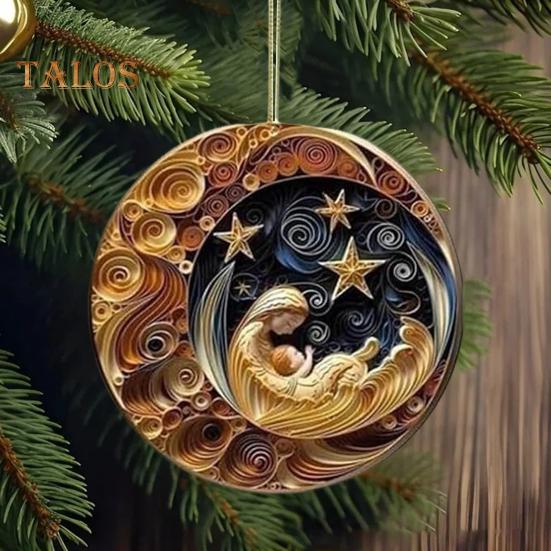 2 шт. Рождественские украшения акриловые плоские рождественские елочные часы-снеговик подвеска для украшения рождественской елки домашняя вечеринка