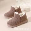 Winter Velvet Thickened Cotton Shoes Women's Warm Fashion Fluffy Shoes Versatile Soft Sole One Pedal Mother Shoes New Cotton Boots