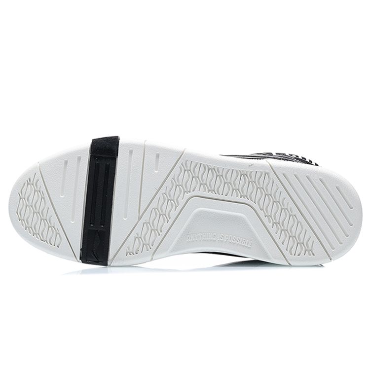 Disney X Li Ning Weiw Superwave Slip Resistant Durable Mid Top Sneakers Men Sneakers Black White AGCQ179-3