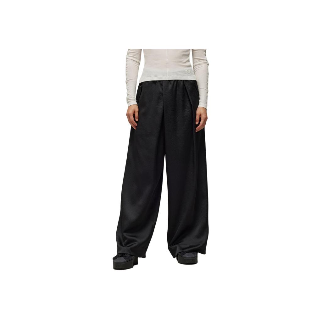 Y-3 Эластичный пояс, широкие штаны, однотонные повседневные брюки, женские брюки, черные IN4398