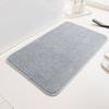 Fleece Engraving Bathroom Thickening Mat Bath Non-slip Carpets In Wash Basin Bathtub Side Floor Rug Shower Room Doormat Memory Foam 3D Pad