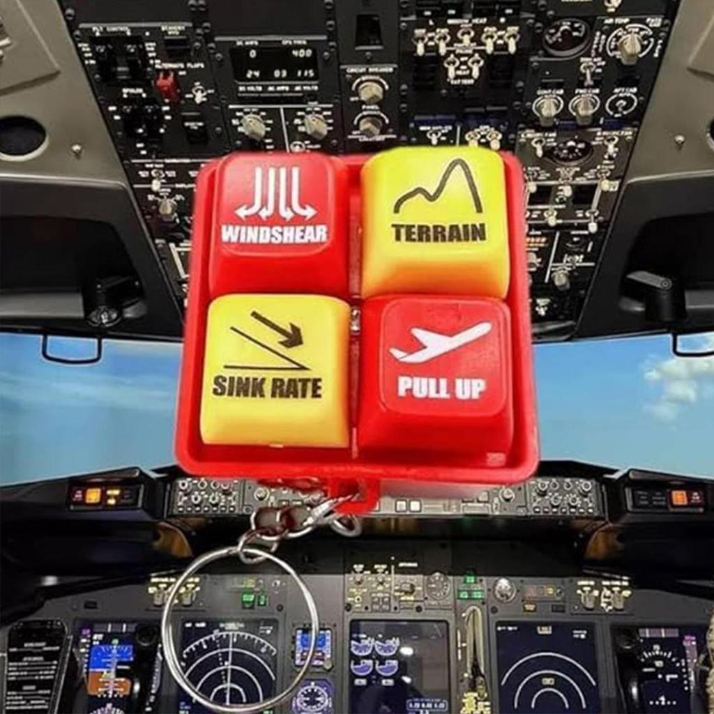 Брелок-предупреждение для пилота и экипажа, подвеска для рюкзака безопасности, симулятор предупреждающего звука со светодиодной подсветкой для любителей авиации, кошелек для путешествий