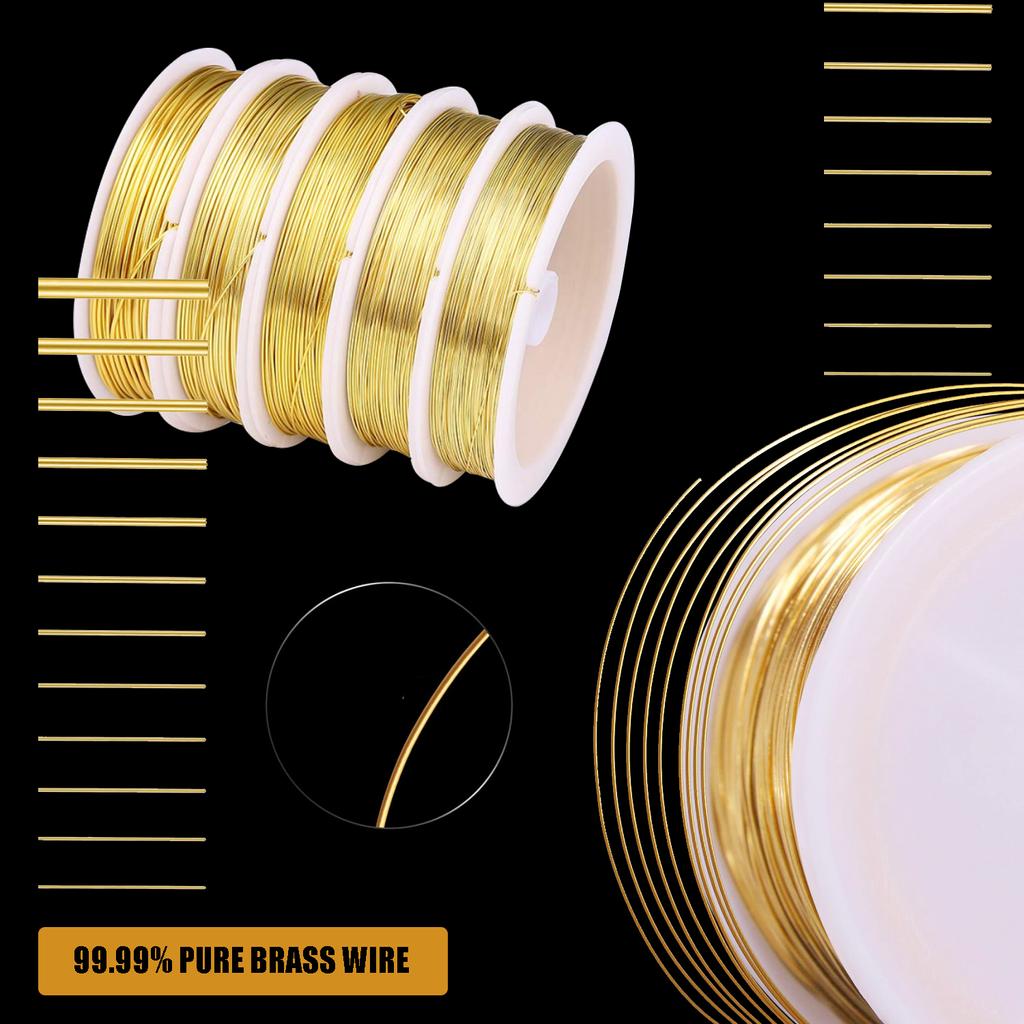 38AWG-18AWG латунная медная проволока 6/5/3 рулона гибкая металлическая скульптурная проволока для ювелирного дела, сантехнических и электрических соединений, механических компонентов,