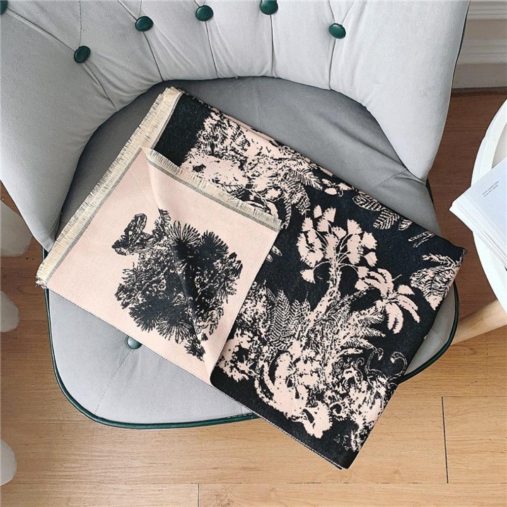 Bohemia Ethnic Style Scarf Printing Winter Tassel Scarves Imitation Cashmere Shawl Travel Vacation