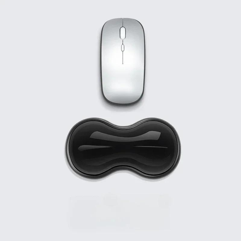 Коврик для мыши с подставкой для запястья, подставка для клавиатуры, нескользящий силиконовый прозрачный настольный офисный игровой пульт, подставка для мыши под запястье