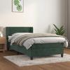 3130988 vidaXL Divan Bed and Mattress Dark Green 80x200 Cm Velvet