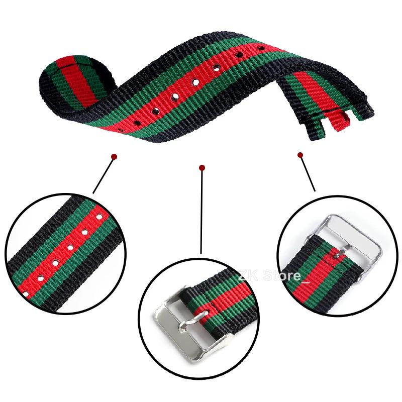 17мм 19мм 20мм Нейлоновый ремешок на запястье для ремешка часов Swatch Тканый холщовый ремешок Мужской Военный Спорт Быстросъемный ремешок для часов