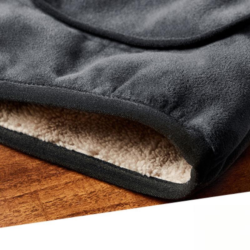 Мужской зимний жилет из утолщенного флиса для мужчин среднего и пожилого возраста, теплый, для папы, большого размера, из овечьей шерсти